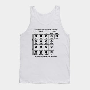 Elementary table of particles (Text in Black) Tank Top